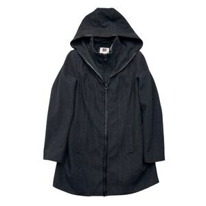 Laundry by Design Women's Dark Gray Hooded Coat